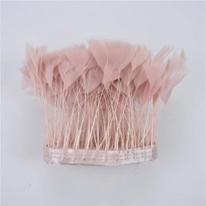 Leather Pink Pheasant Feathers Trim Boa Turkey Goose Ostrich Feather Fringe Goose Marabou Crafts Dress Clothing Plumes