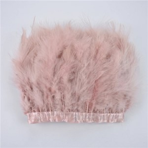 Leather Pink Pheasant Feathers Trim Boa Turkey Goose Ostrich Feather Fringe Goose Marabou Crafts Dress Clothing Plumes