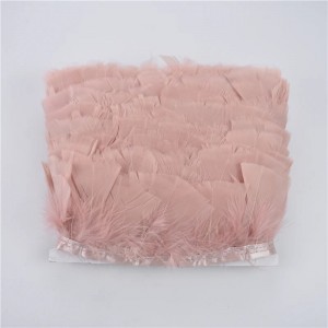 Leather Pink Pheasant Feathers Trim Boa Turkey Goose Ostrich Feather Fringe Goose Marabou Crafts Dress Clothing Plumes