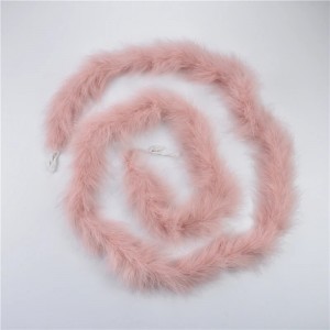 Leather Pink Pheasant Feathers Trim Boa Turkey Goose Ostrich Feather Fringe Goose Marabou Crafts Dress Clothing Plumes