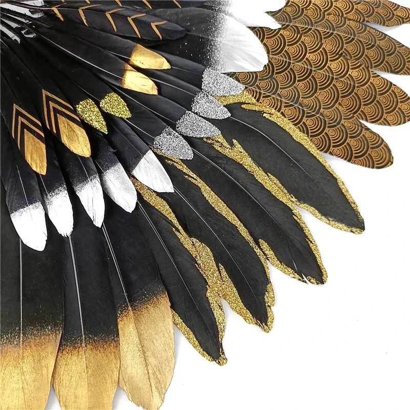 Gold Silver Dipped Goose Feather Duck Pheasant Feathers for Crafts Wedding Feathers Decoration Carnaval Accessoires