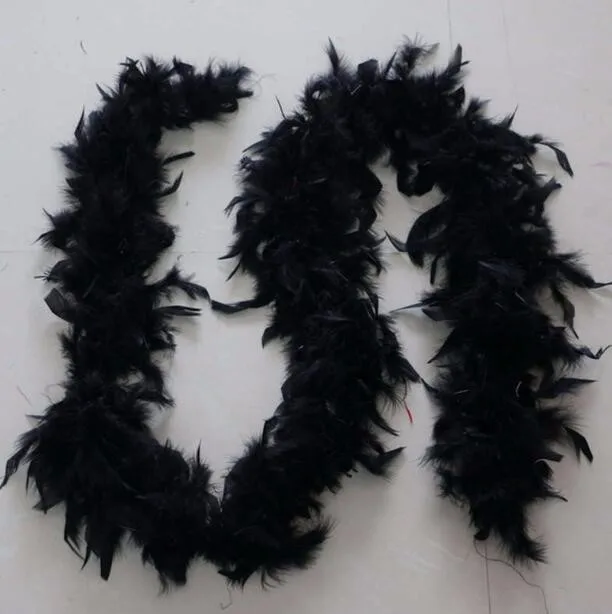 Turkey Feathers Boa  Marabou Plumes Shawl For DIY Carnival Party Dress Black Feather Decoration Crafts Plumes